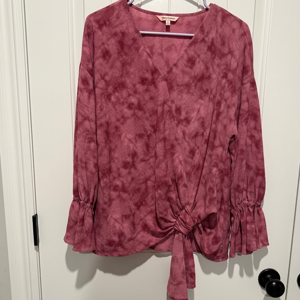 Juicy Couture Pink V-Neck Top - Picture 2 of 9